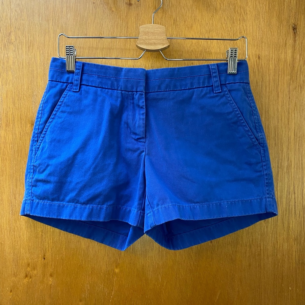 J. Crew Chino Shorts Royal Blue Size 2